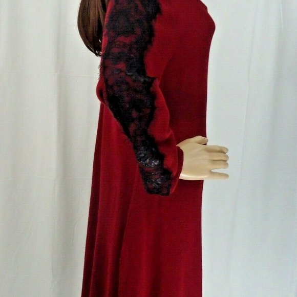🐧Nine West Bordeaux Sweater Dress Size XL Lace - Picture 4 of 6